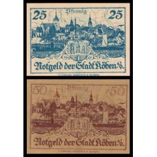 Germany Alemanha L-694 Köben S/Fe 2 Notgelds 1920