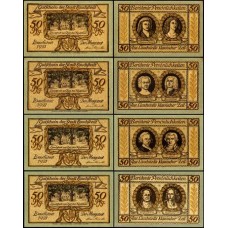Germany Alemanha L-752 Lauchstedt Bad S/Fe 4x50 Pfennig 1921