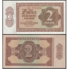 Germany Democratic Republic Alemanha Oriental P-10b Fe 2 Deutsche Mark 1948