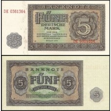 Germany Democratic Republic Alemanha Oriental P-11b Fe 5 Deutsche Mark 1948