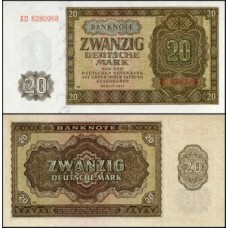 Germany Democratic Republic Alemanha Oriental P-13b Fe 20 Deutsche Mark 1948