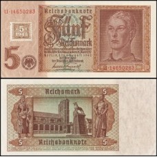 Germany Democratic Republic Alemanha Oriental P-3 Fe 5 Deutsche Mark  1948