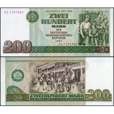 Germany Democratic Republic Alemanha Oriental P-32a Fe 200 Mark 1985