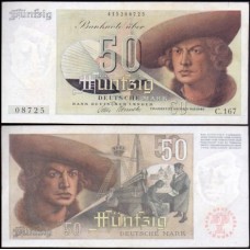 Germany Federal Republic Alemanha Ocidental P-14a Sob 50 Deutsche Mark 1948