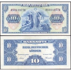 Germany Federal Republic Alemanha Ocidental P-16a Sob 10 Deutsche Mark 1949