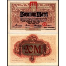 Germany Alemanha Altona G-12.10 Fe 20 Mark 1918