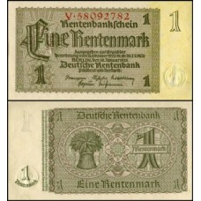 Germany Alemanha P-173b S/Fe 1 Rentenmark 1937