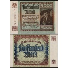 Germany Alemanha P-81a.1 Fe 5.000 Mark 1922