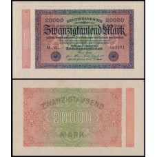 Germany Alemanha P-85a.2 Fe 20.000 Mark 1923