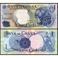 Ghana Gana P-10a Fe 1 Cedi 1967 Ghana Gana P-10a Fe 1 Cedi 1967