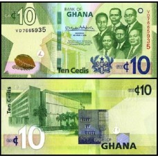 Ghana Gana P-47a Fe 10 Cedis 2019 Ghana Gana P-47a Fe 10 Cedis 2019