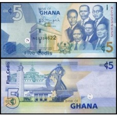 Ghana Gana P-38d Fe 5 Cedis 2013 Ghana Gana P-38d Fe 5 Cedis 2013