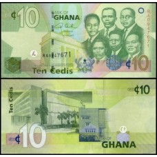 Ghana Gana P-39a Fe 10 Cedis 2007 Ghana Gana P-39a Fe 10 Cedis 2007