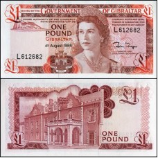 Gibraltar P-20e Fe 1 Pound 1988 Rainha ♛