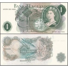 Great Britain Inglaterra P-374c Fe 1 Pound ND (1962) Rainha ♛