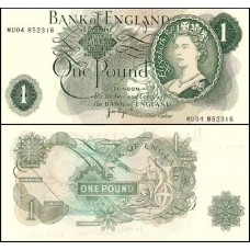 Great Britain Inglaterra P-374g.2 Fe 1 Pound 1970