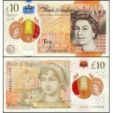 Great Britain Inglaterra P-395a Fe 10 Pounds 2017 Polímero Rainha ♛
