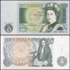 Great Britain Inglaterra P-377a.2 Fe 1 Pound 1978-80 Rainha ♛