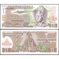Guatemala P-58c.6 Fe 1/2 Quetzal 1983 Tecun Uman