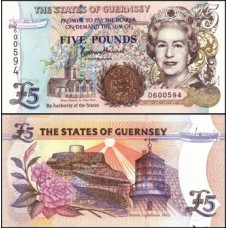 Guernsey P-56d Fe 5 Pounds ND (2007) Rainha ♛
