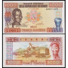 Guinea Guiné P-32a Fe 1.000 Francs 1985
