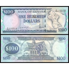 Guyana Guiana P-31a.2 Fe 100 Dollars ND (1999)