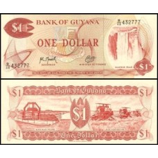 Guyana Guiana P-21g.2 Fe 1 Dollar ND (1992)