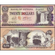 Guyana Guiana P-30g Fe 20 Dollars ND (2018)