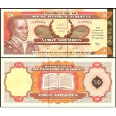 Haiti P-271 Fe 20 Gourdes 2001 Comemorativa