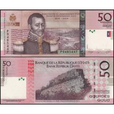 Haiti P-274c Fe 50 Gourdes 2004 2010 Comemorativa Bicentenário