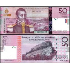 Haiti P-274e Fe 50 Gourdes 2014 (2015) Comemorativa Bicentenário