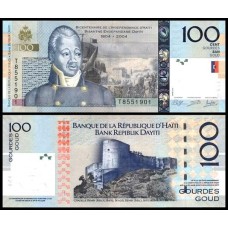 Haiti P-275e Fe 100 Gourdes 2004 2014 Comemorativa Bicentenário Haiti P-275e Fe 100 Gourdes 2004 2014 Comemorativa Bicentenário