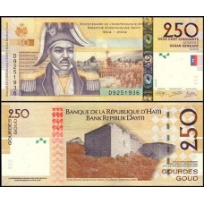Haiti P-276e Fe 250 Gourdes 2013 Jean-Jacques Dessalines Bicentenário da Independência
