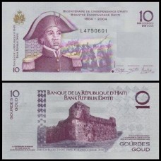 Haiti P-272e Fe 10 Gourdes 2012 Comemorativa Bicentenário Sanité Bélair