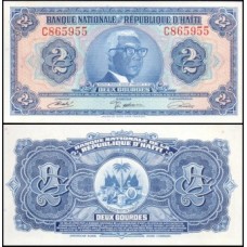 Haiti P-201a Fe 2 Gourdes 1967 François Duvalier