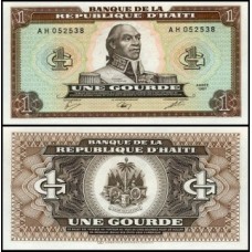 Haiti P-245a Fe 1 Gourde 1987 - Toussaint L'Ouverture Haiti P-245a Fe 1 Gourde 1987 - Toussaint L'Ouverture