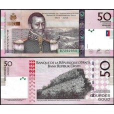 Haiti P-274a Fe 50 Gourdes 2004 Comemorativa Bicentenário