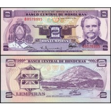 Honduras P-61 Fe 2 Lempiras 1976 Comemorativa