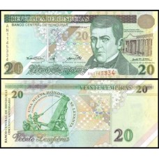 Honduras P-83 Fe 20 Lempiras 2000 Comemorativa