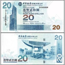 Hong Kong P-335c Fe 20 Dollars 2006 BOC