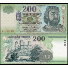 Hungary Hungria P-187e Fe 200 Forint 2005 Rei Károly I