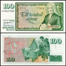 Iceland Islândia P-54a.1 Fe 100 Krónur L.1986 (1994)