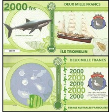 Ile Tromelin 2.000 Francs 2018 Fe Polímero Fantasia