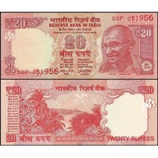 Índia P-103ac Fe 20 Rupees 2018 Letra L Gandhi 