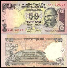Índia P-104a Fe 50 Rupees 2012 Gandhi