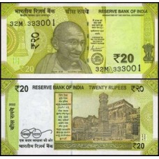 Índia P-110m Fe 20 Rupees 2022 Gandhi