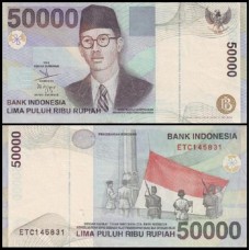 Indonésia P-139d Fe 50.000 Rupiah 1999 2002