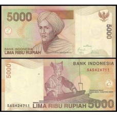 Indonésia P-142i Fe 5.000 Rupiah 2009