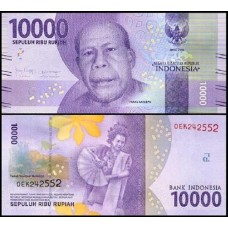 Indonésia P-157d Fe 10.000 Rupiah 2019 Frans Kaisiepo 