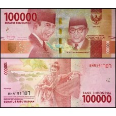 Indonésia P-160c.2 Fe 100.000 Rupiah 2018
